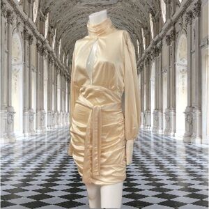 NEW champagne satin-y dress